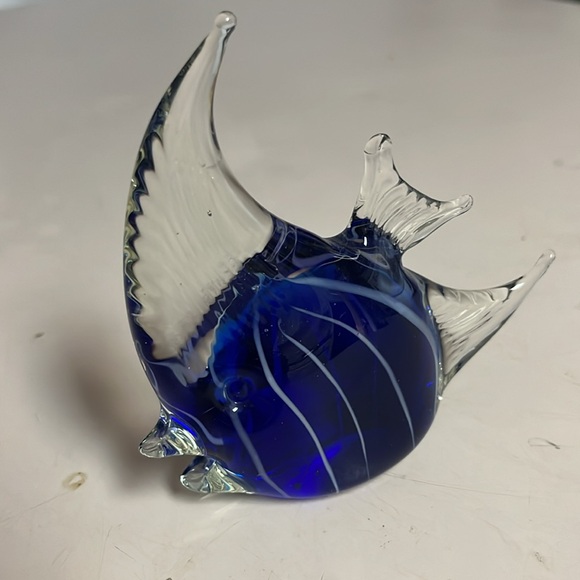 Blue Cobalt Fish Paperweight - Picture 9 of 13